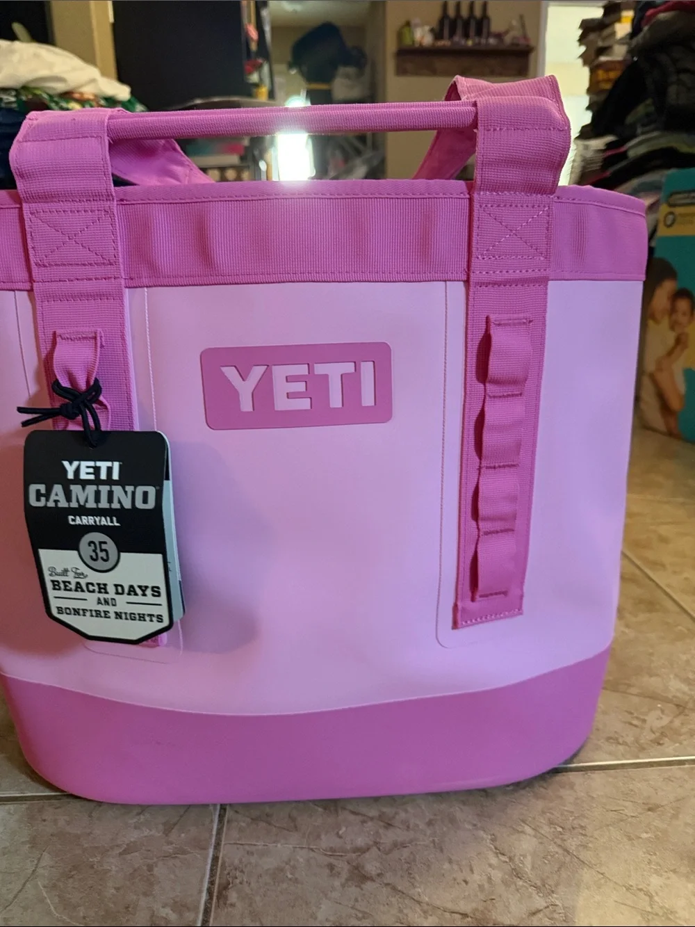 NWT Yeti Pink Two-Tone Camino Carryall Tote 35
